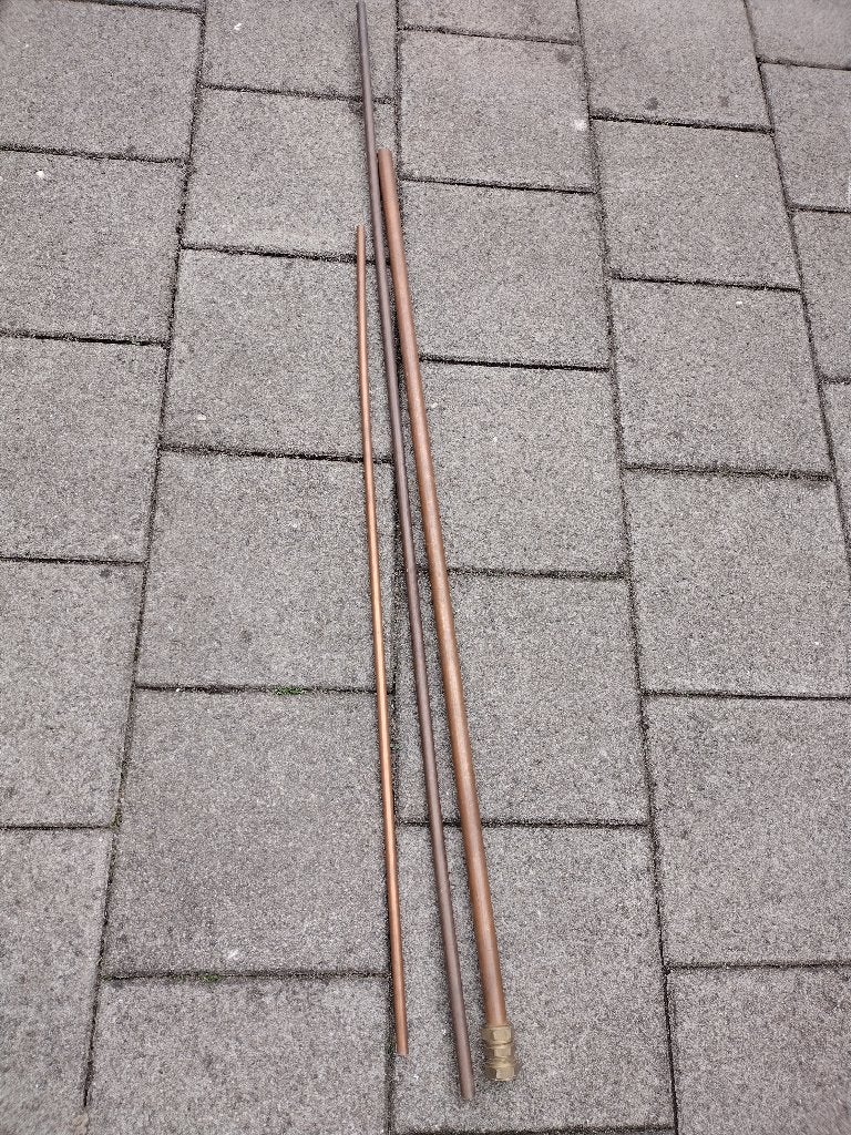3 koperen buizen diverse maten, Ophalen, Overige materialen, Overige typen, 20 tot 40 mm