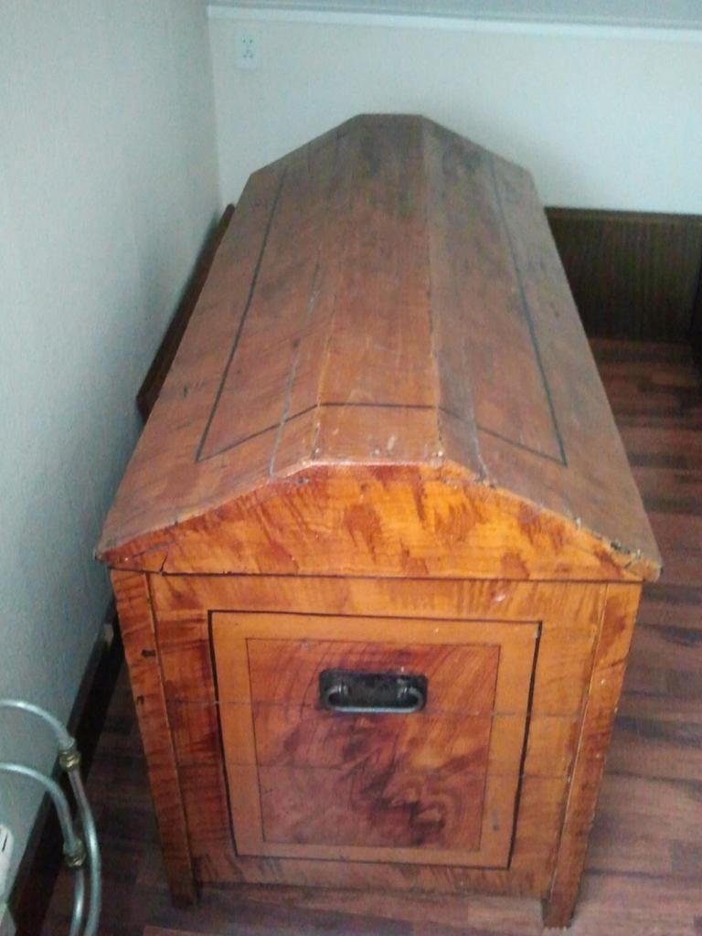 Te koop : mooie houten boekenkist, Ophalen of Verzenden, 100 tot 150 cm