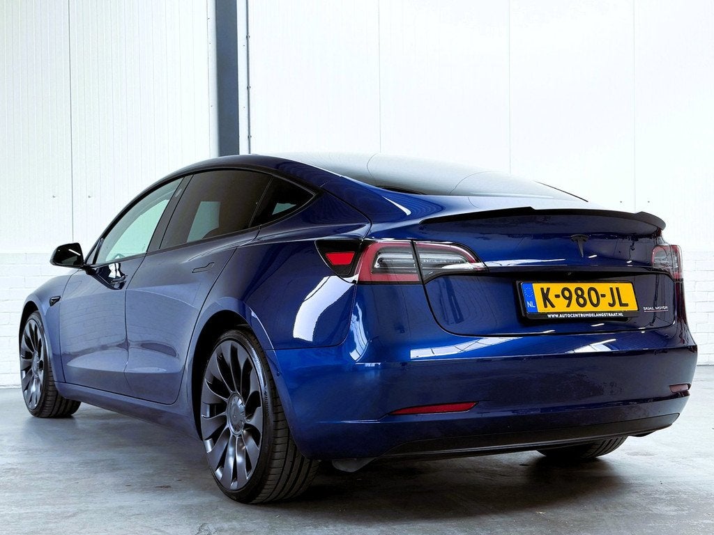Tesla Model 3 Performance AWD 75 kWh|Warmtepomp|FSD, Auto's, Tesla, Automaat, Gebruikt, 462 pk, Blauw
