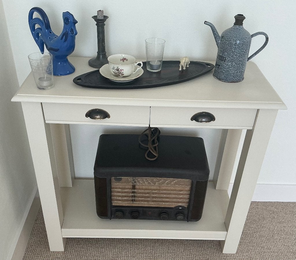 Sitetable, wit 83 x 34 cm, Huis en Inrichting, Tafels | Sidetables, Ophalen, Gebruikt, 50 tot 100 cm, 25 tot 50 cm