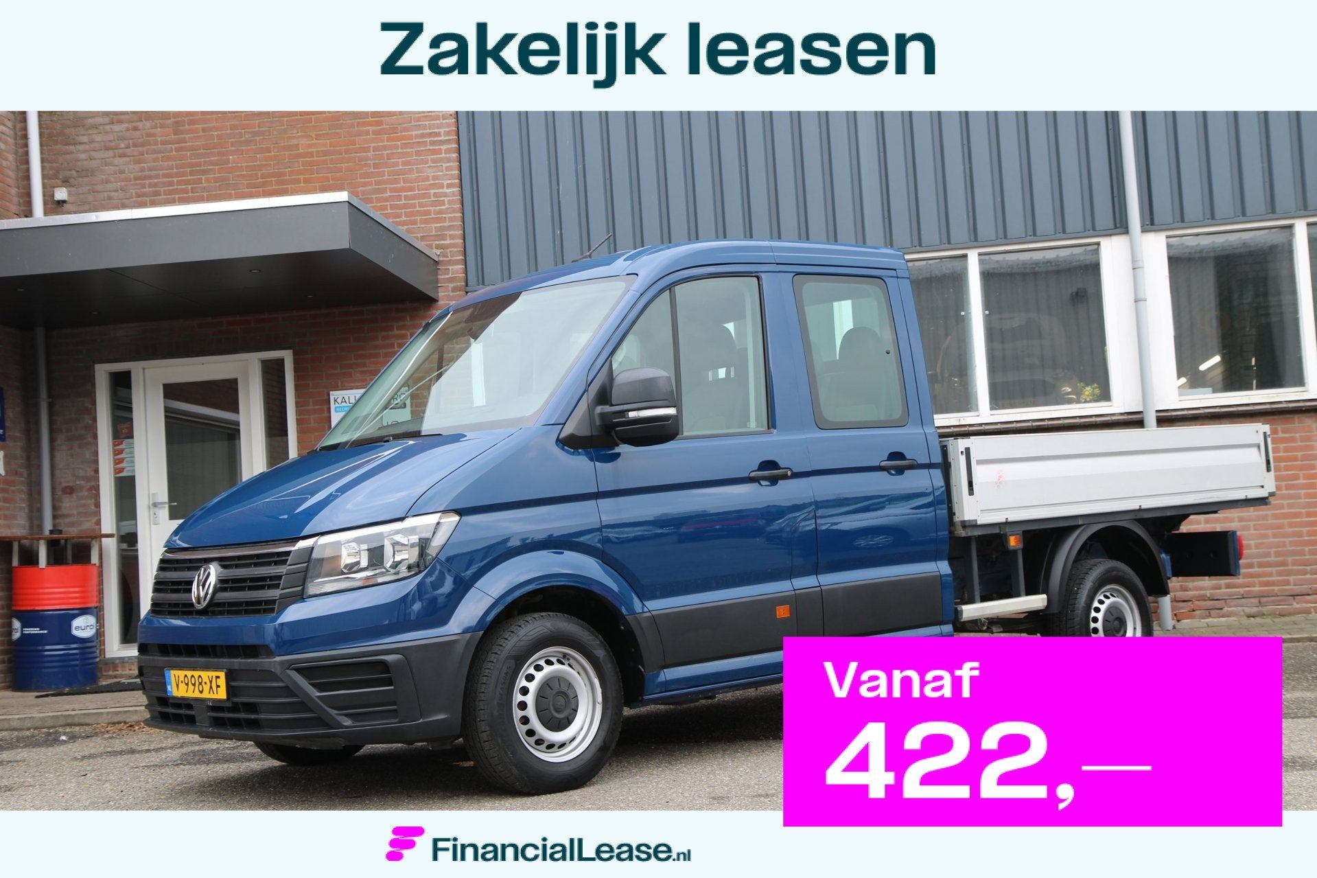 Volkswagen Crafter 35 2.0 TDI H2 DC / Pick up / open laadbak, Gebruikt, 4 cilinders, Start-stop-systeem, 2500 kg