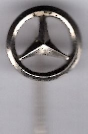 Mercedes zilverkleurig auto speldje 13 mm ( T_116), Verzenden, Nieuw, Transport, Speldje of Pin