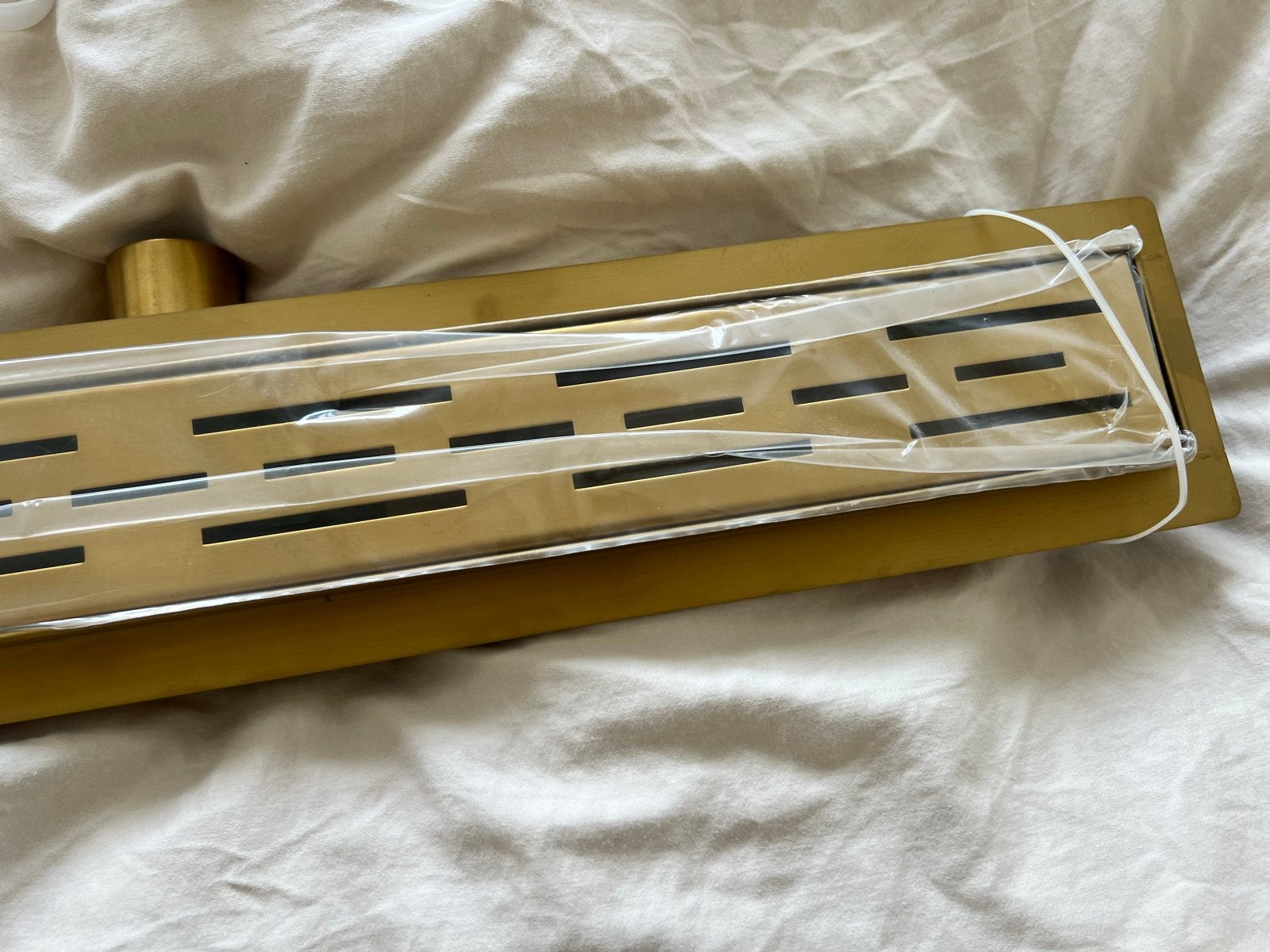 Mat gouden douchegoot compleet met flens 60x7cm, Ophalen of Verzenden, Nieuw, Chroom, Douche