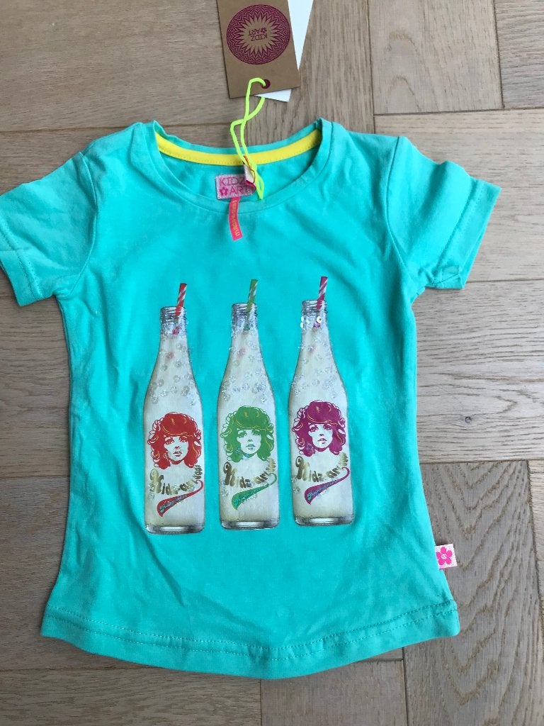 NIEUW shirtje met gave opdruk en korte mouw Kidz-art maat 92, Meisje, Nieuw, Ophalen of Verzenden, Kidz-art