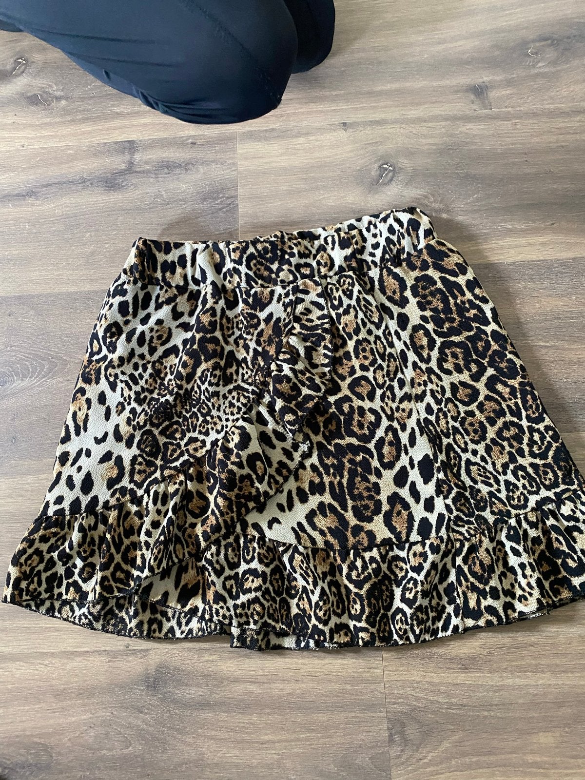 Leopardprint rokje met ruches - Red Rouge, Kleding | Dames, Bruin, Ophalen of Verzenden, Zo goed als nieuw, Maat 36 (S)