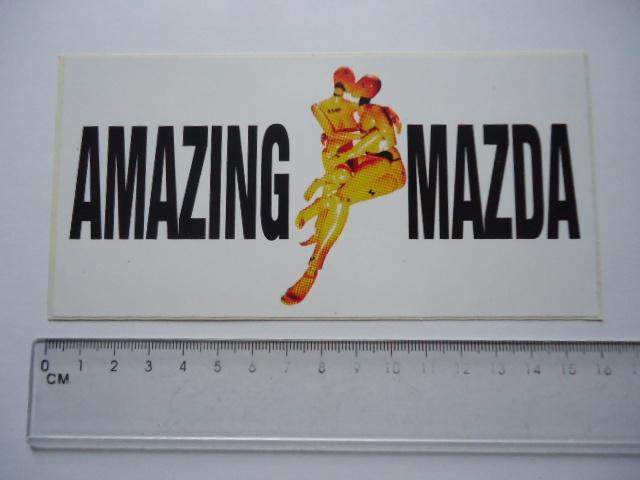 sticker oud AMAZING MAZDA Auto oldtimer 323 mx5 626 929, Verzenden, Zo goed als nieuw, Bedrijf of Vereniging