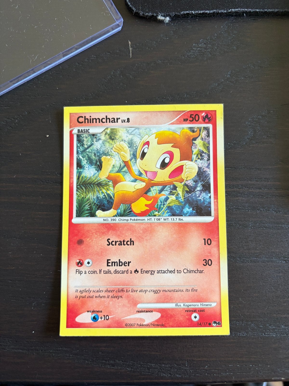 Chimchar 14/17 Pop 6 Series Square Card Error, Hobby en Vrije tijd, Ophalen of Verzenden, Zo goed als nieuw, Losse kaart