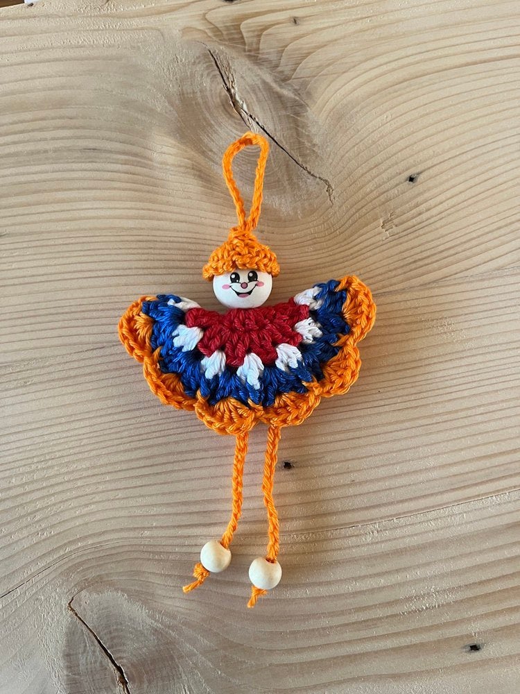 Gelukspoppetje WK Nederland, Verzamelen, Sleutelhangers, Info@kinderworkshops-petra-dongen.nl, P Gillisstraat, Nieuw, Kinderworkshops Petra