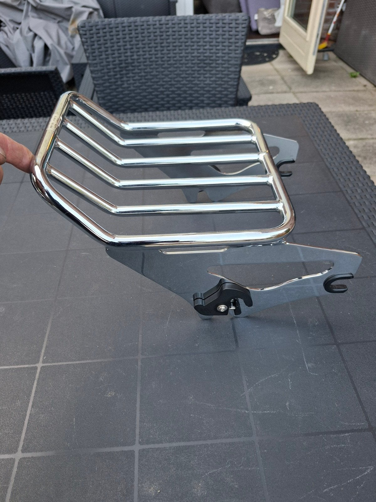Harley davidson Road king bagage rek chroom plug and play, Ophalen, Gebruikt