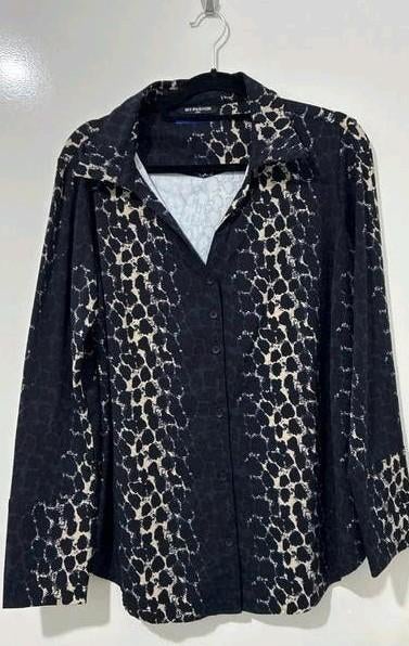 Mooie travelstof blouse van my pashion in nieuwstaat, Blauw, Maat 42/44 (L), Ophalen of Verzenden, Zo goed als nieuw
