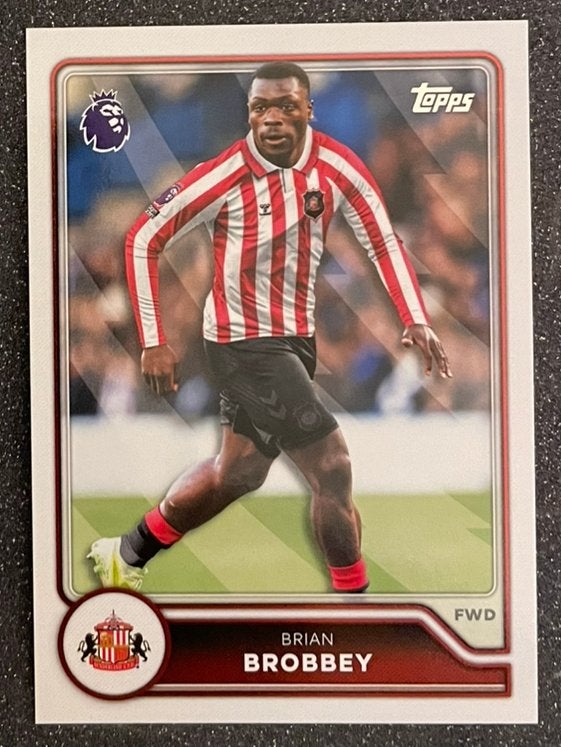 Topps Flagship Premier League 26/27   BROBBEY  SUNDERLAND, Hobby en Vrije tijd, Stickers en Plaatjes, Verzenden, Zo goed als nieuw