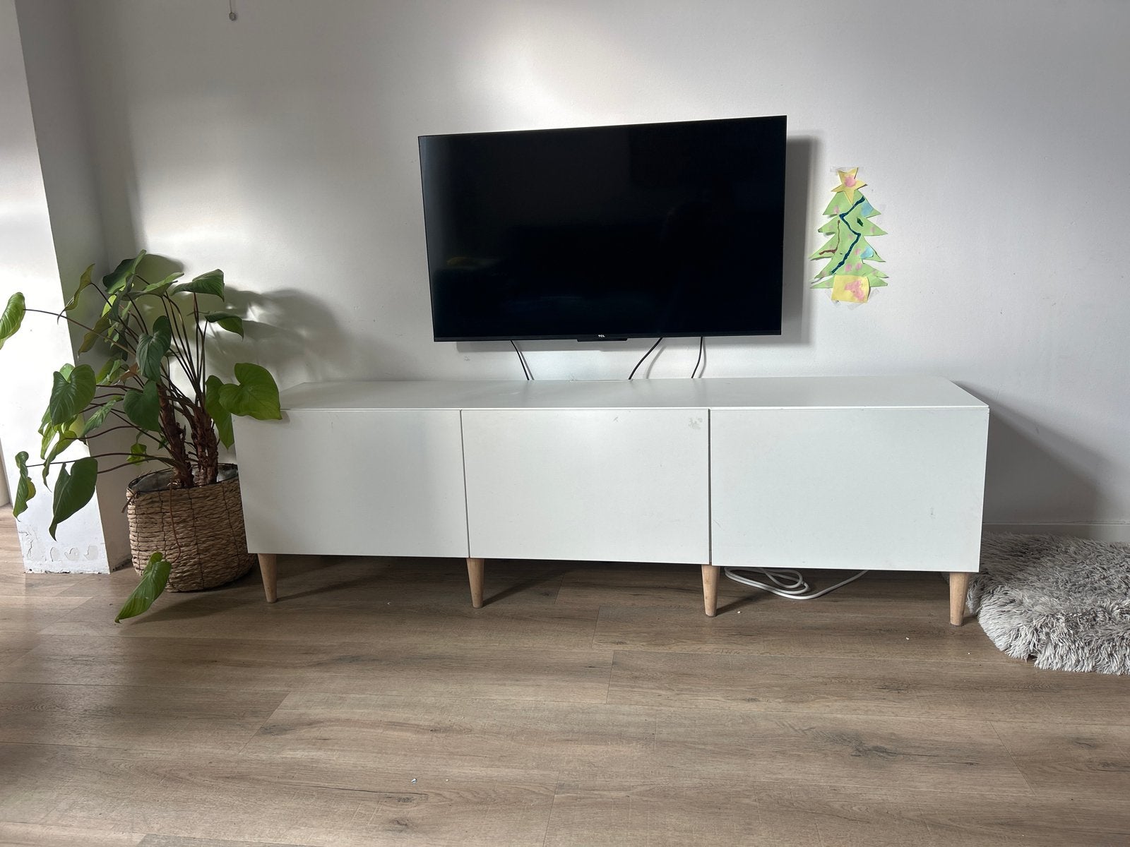 Besta TV meubel wit - gratis af te halen in Tilburg, Ophalen of Verzenden, Gebruikt, Overige materialen, 150 tot 200 cm