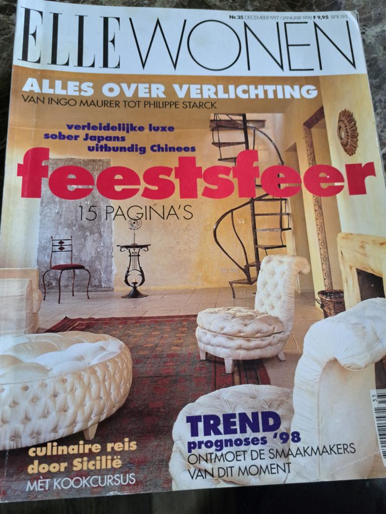 ELLE Wonen Magazine - December 1997/Januari 1998, Boeken, Tijdschriften en Kranten, Ophalen of Verzenden, Gelezen, Overige typen