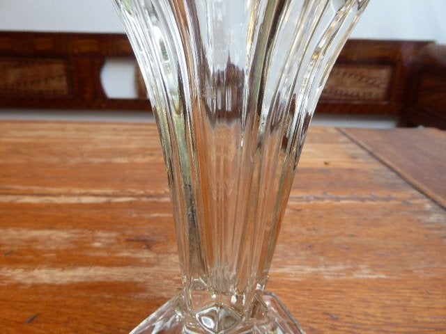 Prachtig vormgegeven art deco persglazen vaas, Rosice, Ophalen of Verzenden