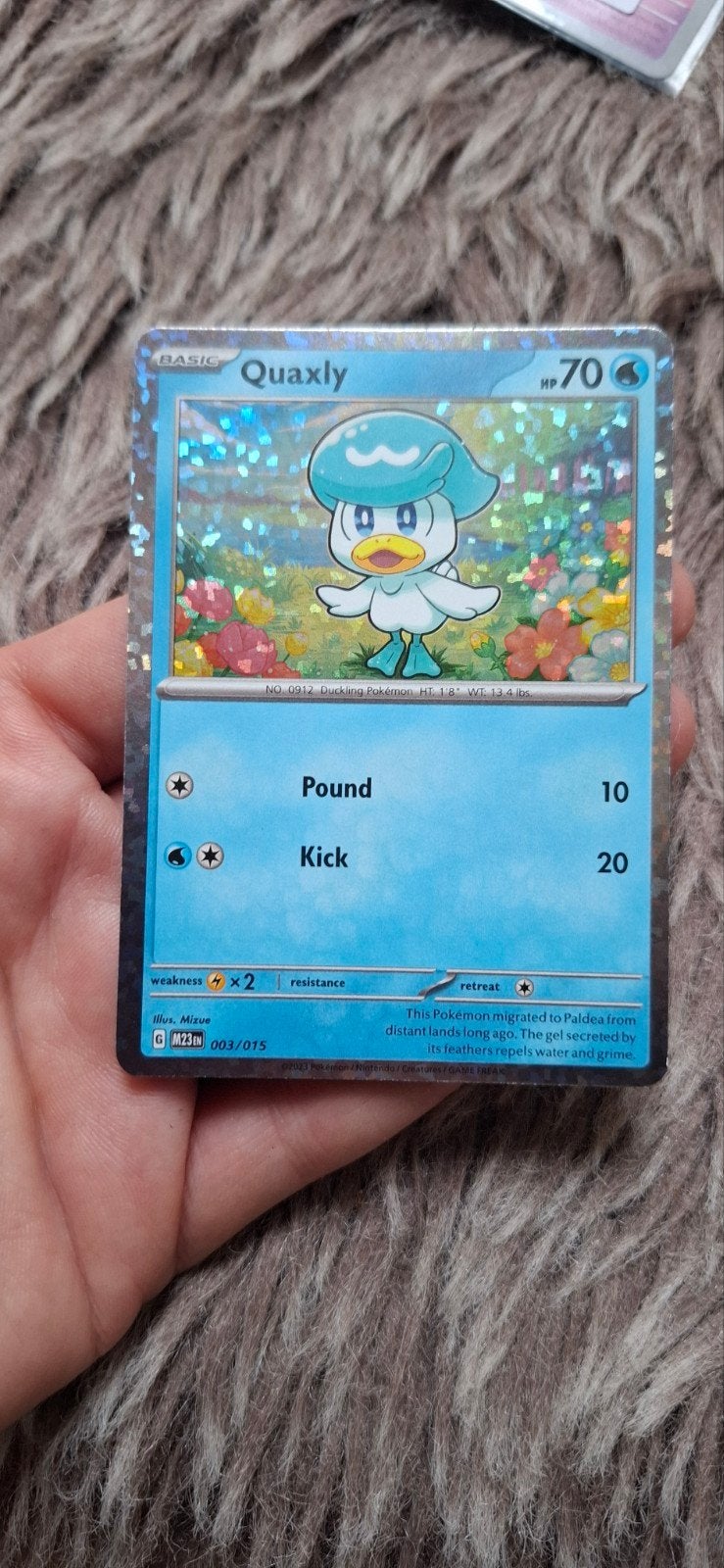Quaxly 003/015 McDonald's Match Battle 2023, Ophalen of Verzenden, Zo goed als nieuw, Losse kaart, Foil