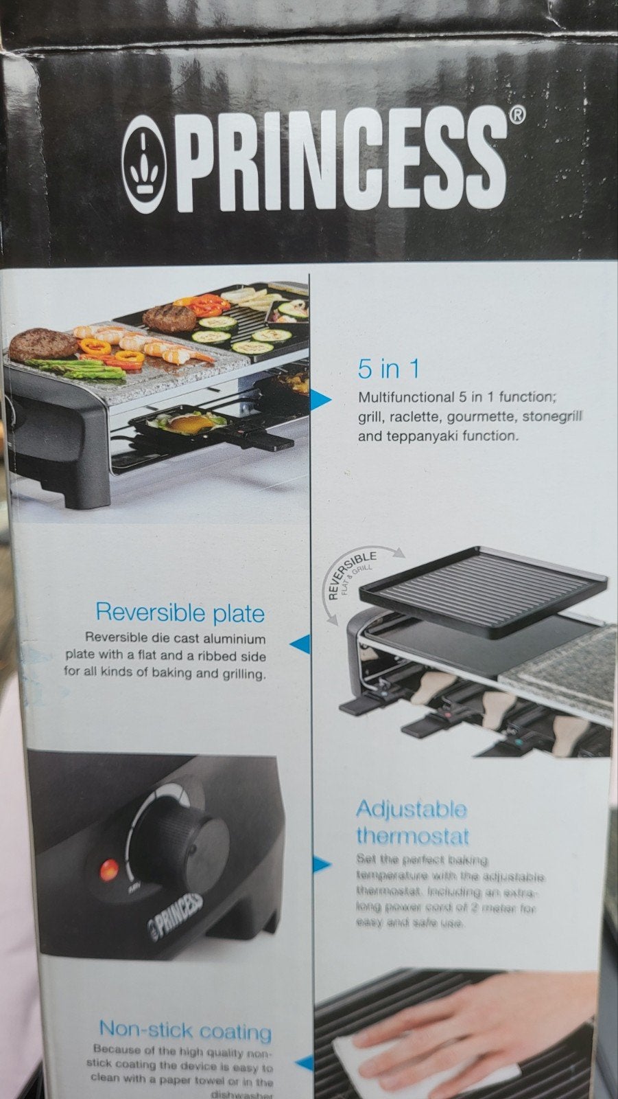 Princess 5-in-1 Multifunctionele Grill Raclette Gourmet, Ophalen of Verzenden