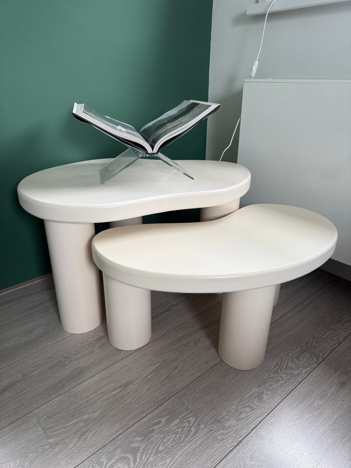 Dubbele bijzettafel, Kunststof, Nieuw, 75 cm of meer, Overige vormen