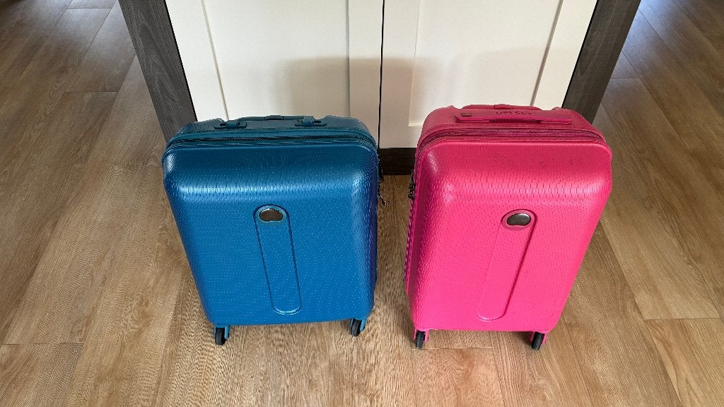 2x trolley koffer handbagage Delsey, Wieltjes, Gebruikt, 50 tot 60 cm, Ophalen of Verzenden