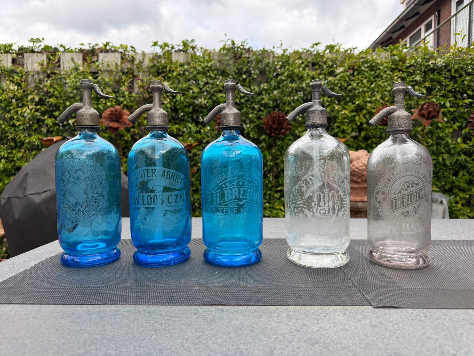 5 Nederlandse Spuitwaterflessen, Spuitflessen, Siphons, Ophalen of Verzenden
