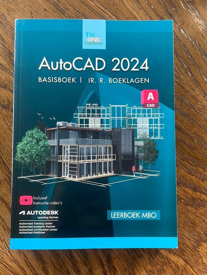 Autocad 2024 basisbiek | R. Boeklagen - 2024, Ophalen of Verzenden, Zo goed als nieuw, R. Boeklagen, Nederlands
