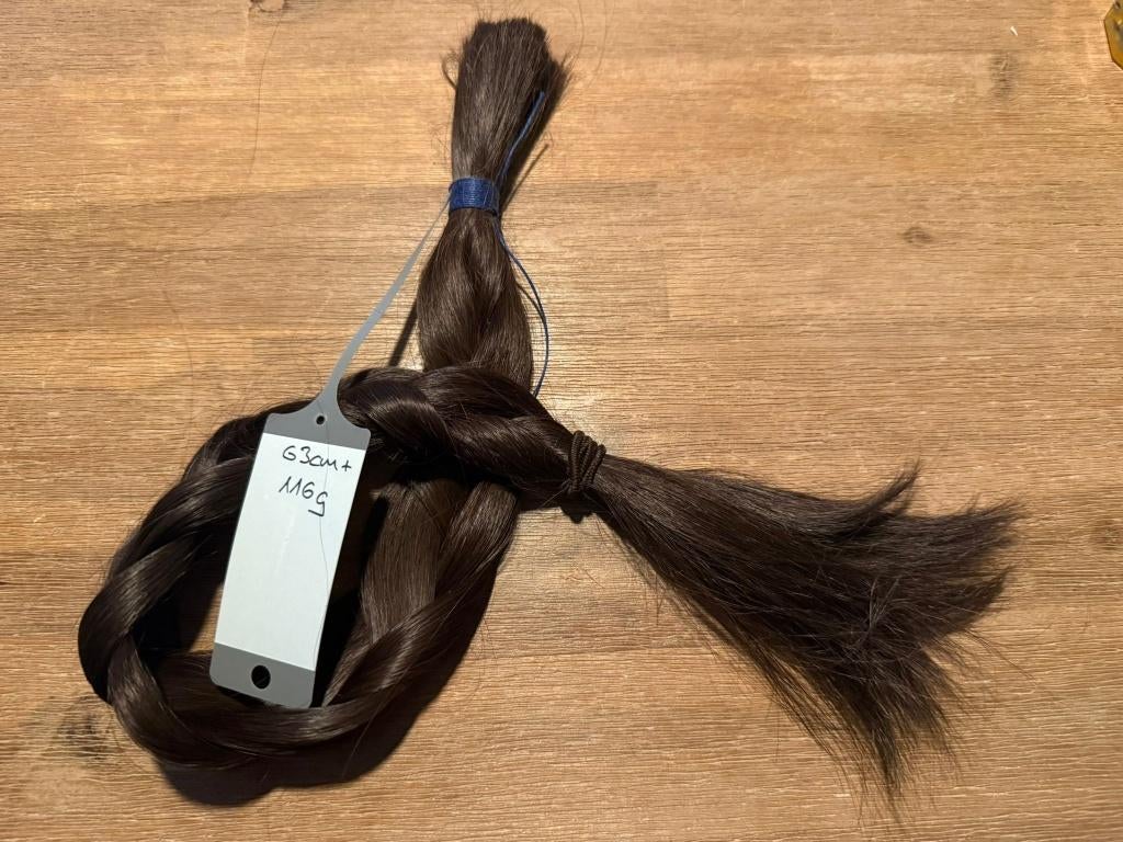 Echt menselijk haar - gevlochten paardenstaart, Ophalen of Verzenden, Zo goed als nieuw, Pruik of Haarverlenging