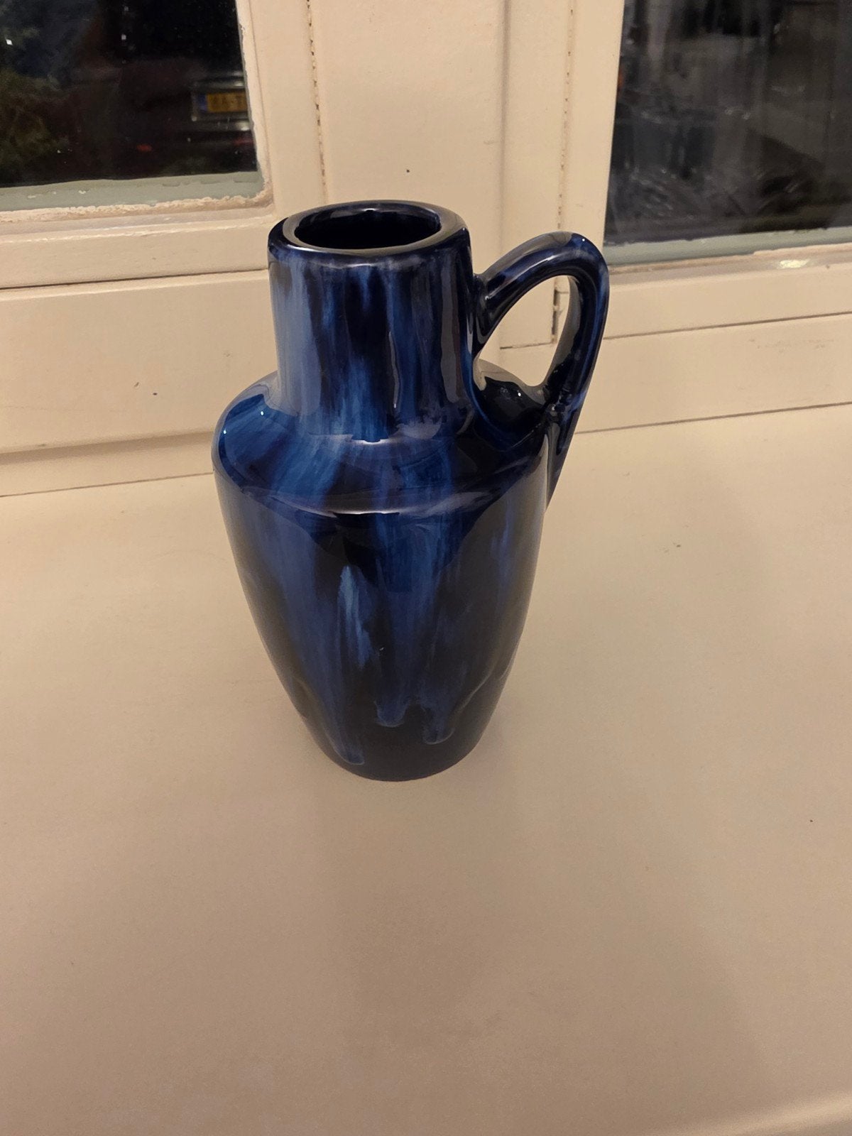 West germany fat lava 14 cm 405-13 blauw, Blauw, Natuurlijk materiaal, 14 cm, Ophalen of Verzenden