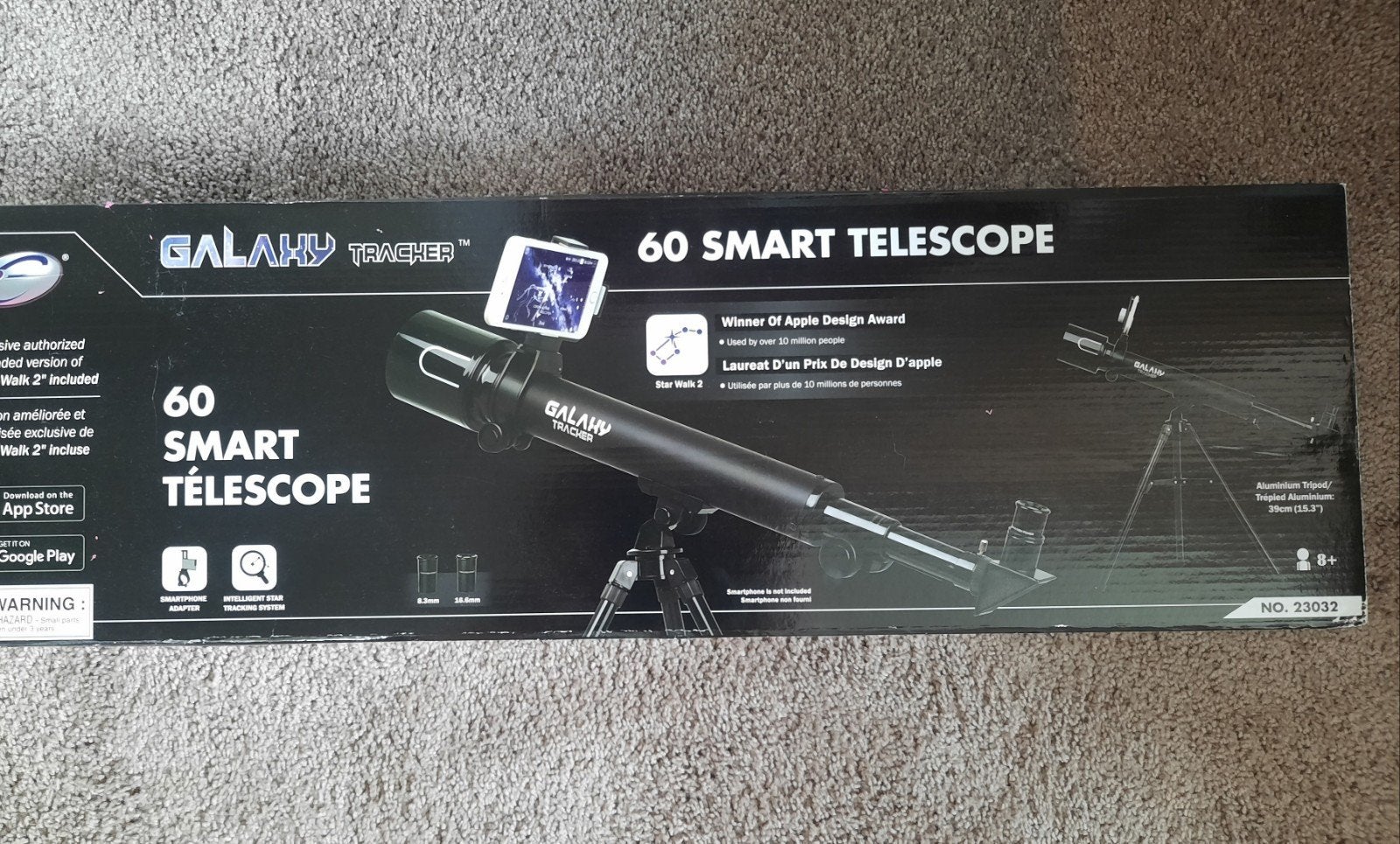 Galaxy Tracker 60 Smart Telescoop met Statief, Lenzentelescoop (refractor), Ophalen of Verzenden, Minder dan 80 mm, Nieuw