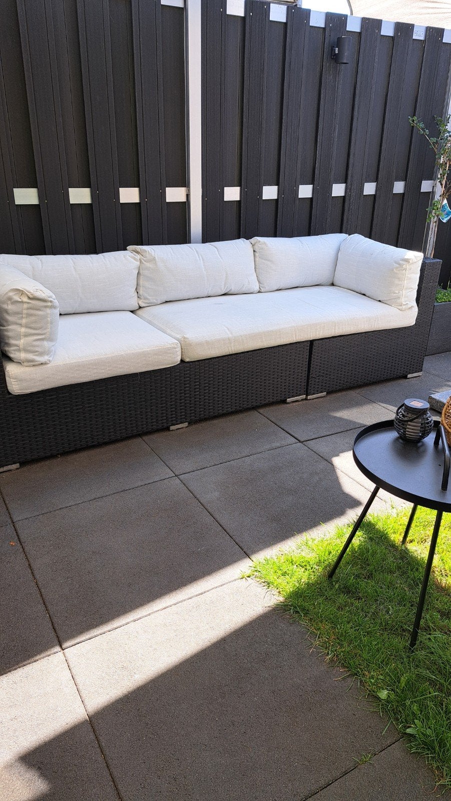 loungebank  met wasbare hoezen wicker voor buiten, Ophalen, Gebruikt, Wicker
