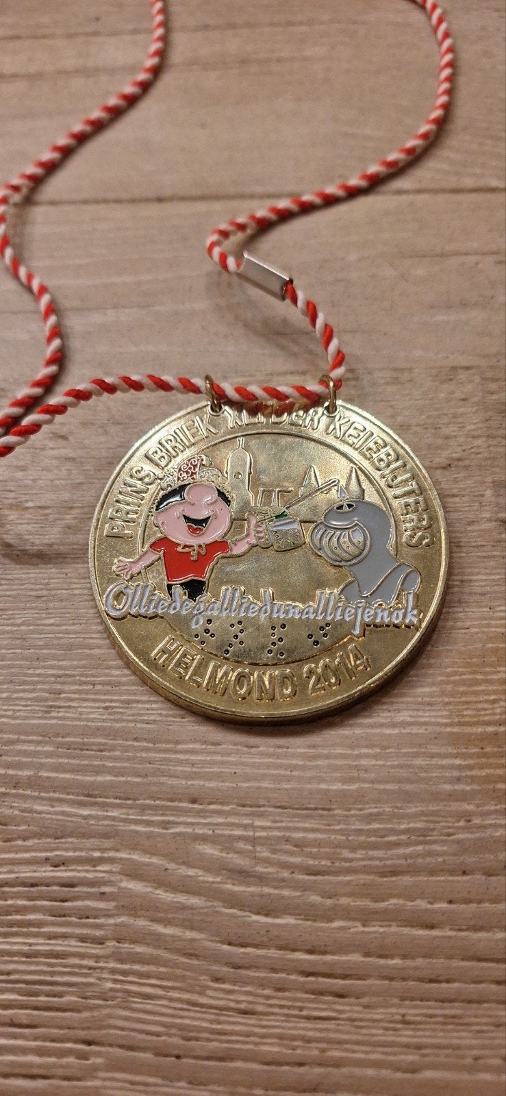 Carnavals medaille Keiebijters Helmond 2014 (7626), Ophalen of Verzenden, Overige materialen