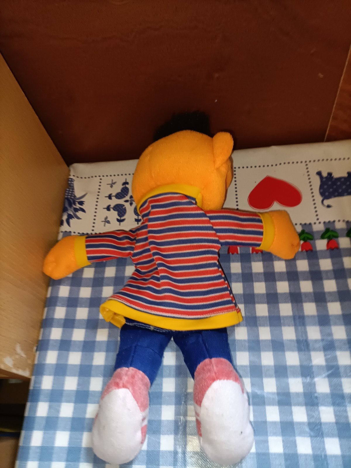 Vintage Ernie handpop Sesamstraat 32 cm groot, Ophalen of Verzenden, Zo goed als nieuw, Overige typen