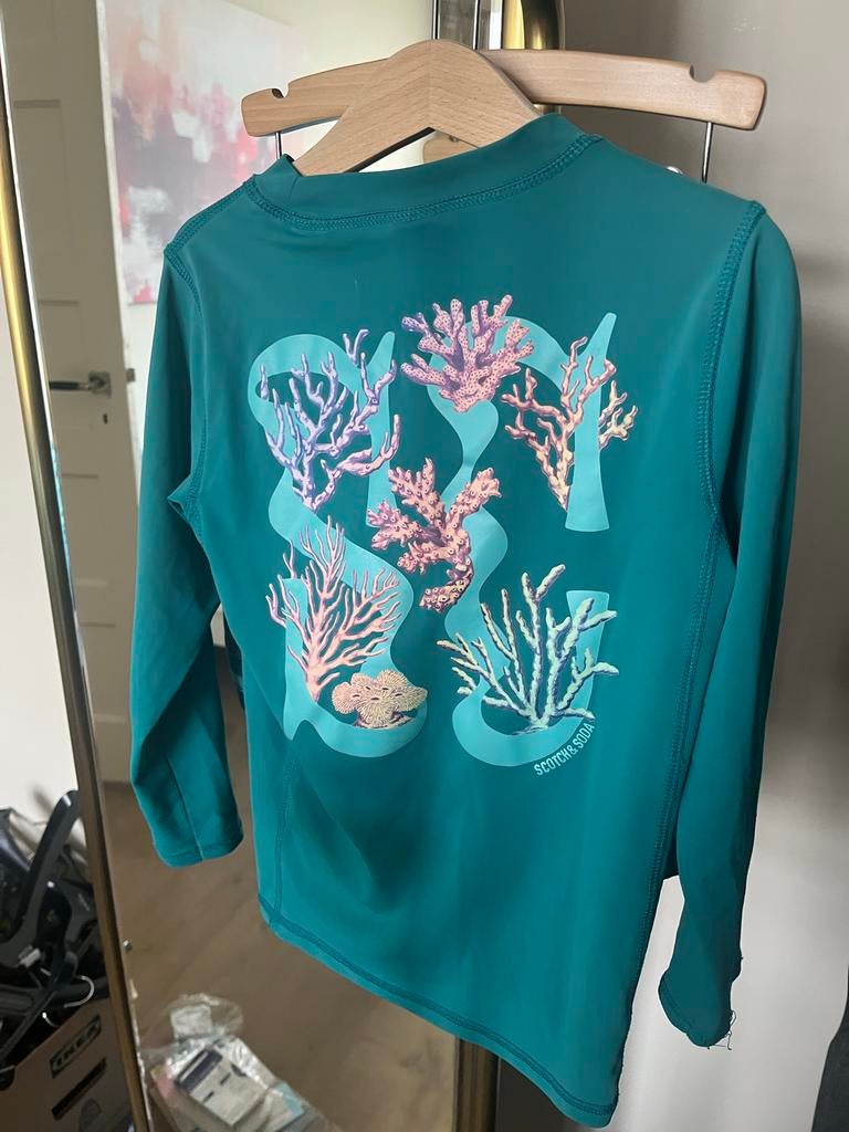 Scotch & Soda UV-zwemset maat 116: zwembroek en zwemshirt, UV-zwemkleding, Ophalen of Verzenden, Zo goed als nieuw, Zwembroek