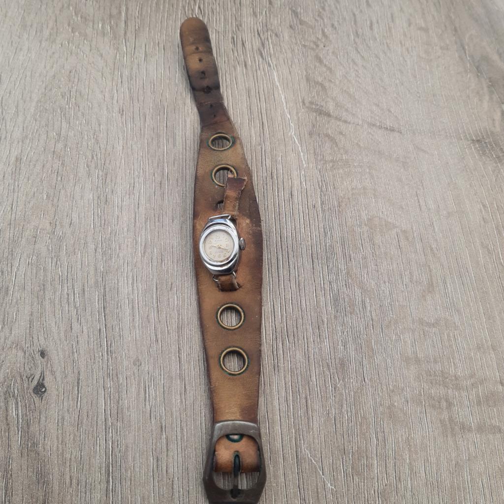 Vintage Estima horloge   25,-, Overige merken, Overige materialen, Met bandje, Polshorloge