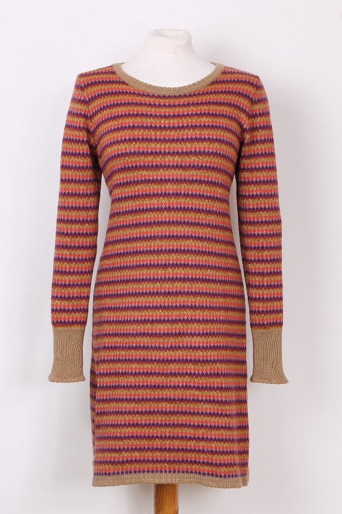 Herfst! Gebreide jurk van Twin-Set maat 40 (L), Maat 38/40 (M), Twinset, Meerkleurig, Ophalen of Verzenden