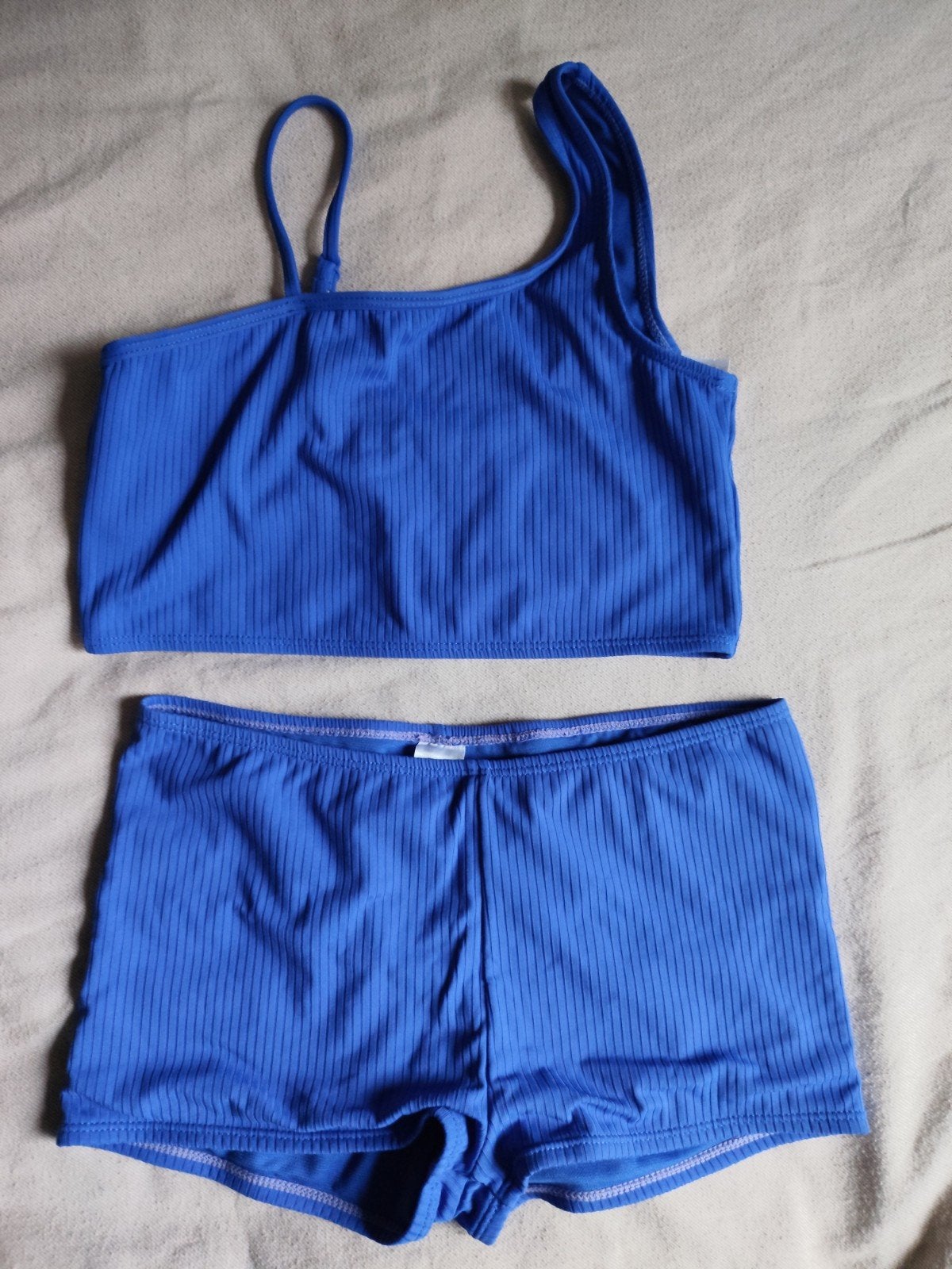 Hema bikini maat 146-152, Kleding | Dames, Badmode en Zwemkleding, Ophalen, Blauw, Bikini, Gedragen