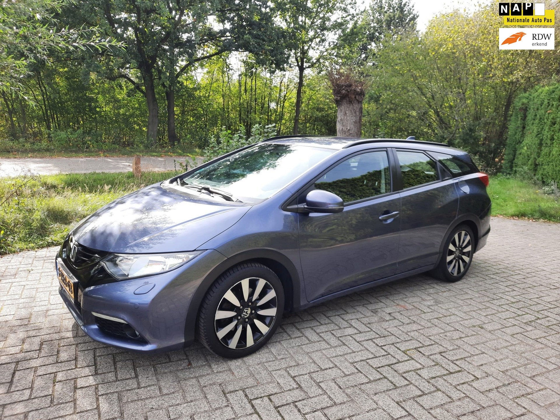 Honda Civic Tourer 1.8 Sport Business Edition AUTOMAAT ECC A, Auto's, Euro 5, 15 km/l, Gebruikt, Blauw