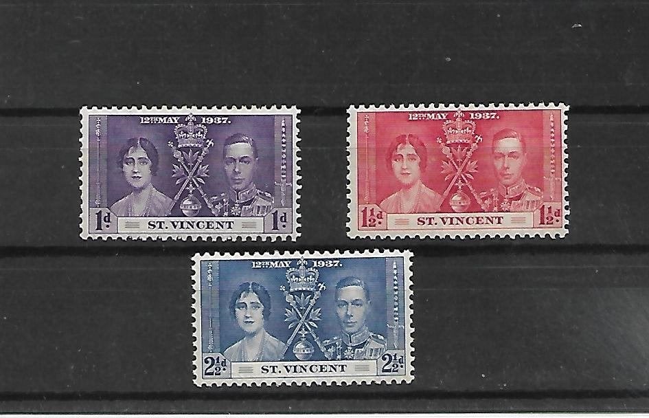 St. Vincent  Michel nr. 116-18  Postfris  MNH, Ophalen, Postfris, Koningshuis