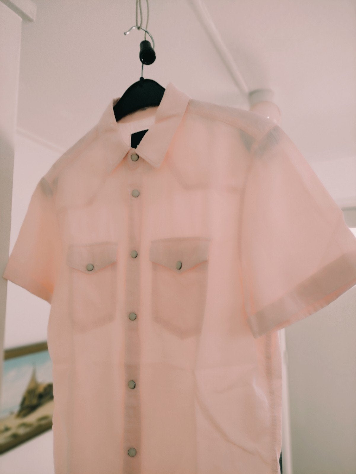 WE Fashion Roze Herenoverhemd - Maat XS, Kleding | Heren, Overhemden, Halswijdte 38 (S) of kleiner, Ophalen of Verzenden, Zo goed als nieuw
