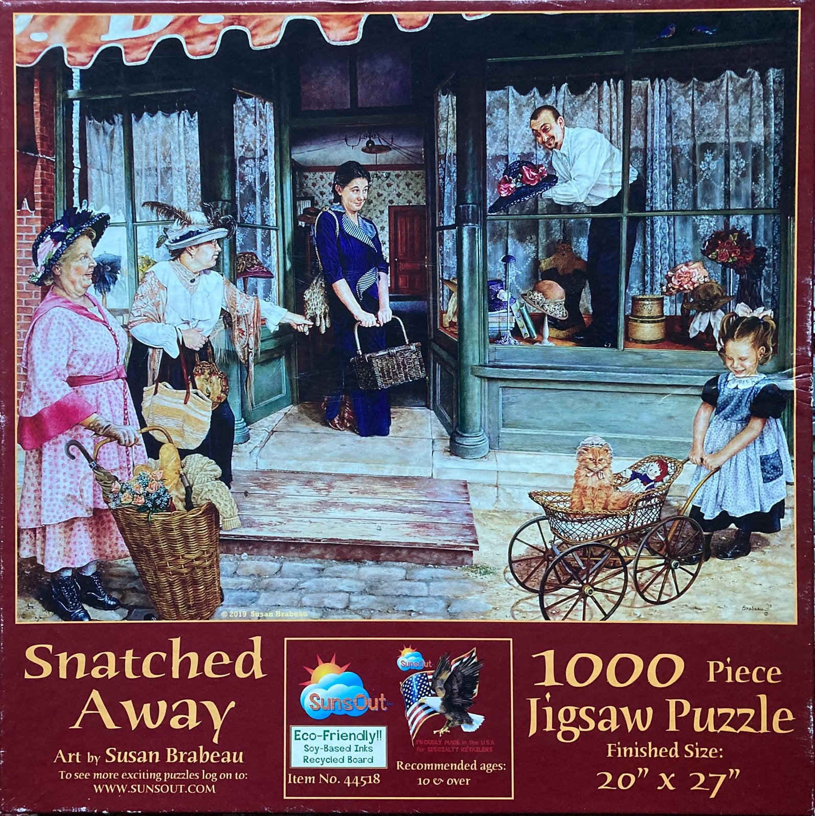 SunsOut 1000🧩 Snatched Away-Susan Brabeau, Ophalen of Verzenden, 500 t/m 1500 stukjes, Zo goed als nieuw, Legpuzzel