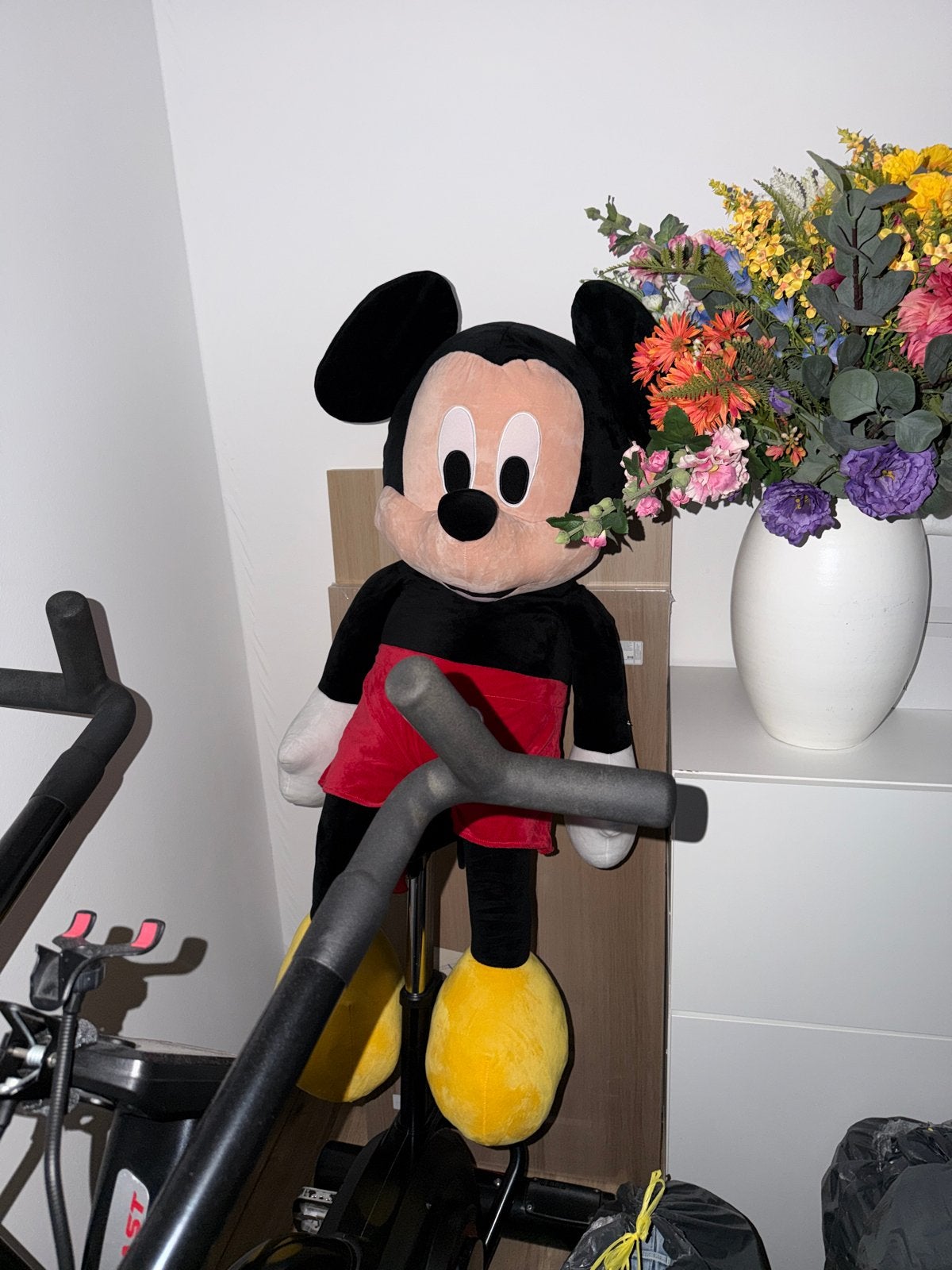 Grote Mickey Mouse Knuffel uit Disneyland Parijs, Muis, Disney, Zwart, Ophalen of Verzenden