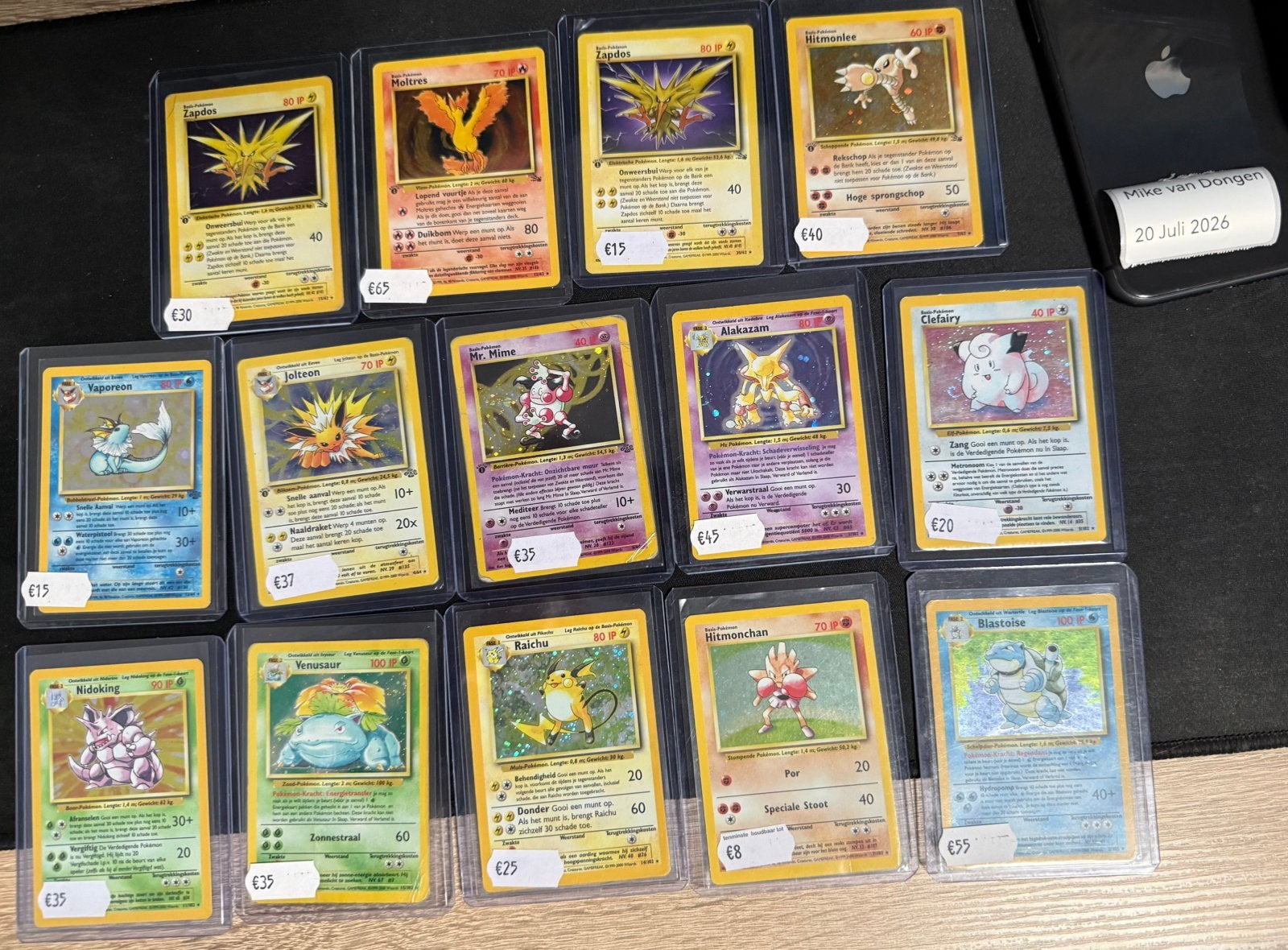 Nederlandse Holo Base set / Jungle / Fossil, Ophalen of Verzenden, Zo goed als nieuw