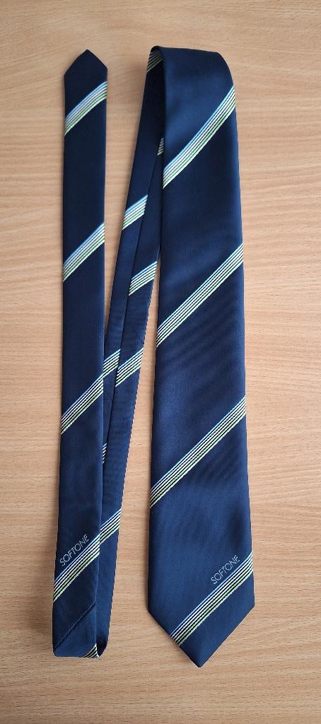 Stropdas van Philips, Softone, Donkerblauw, Blauw met Streep, Ophalen of Verzenden, Zo goed als nieuw, Gebruiksvoorwerp