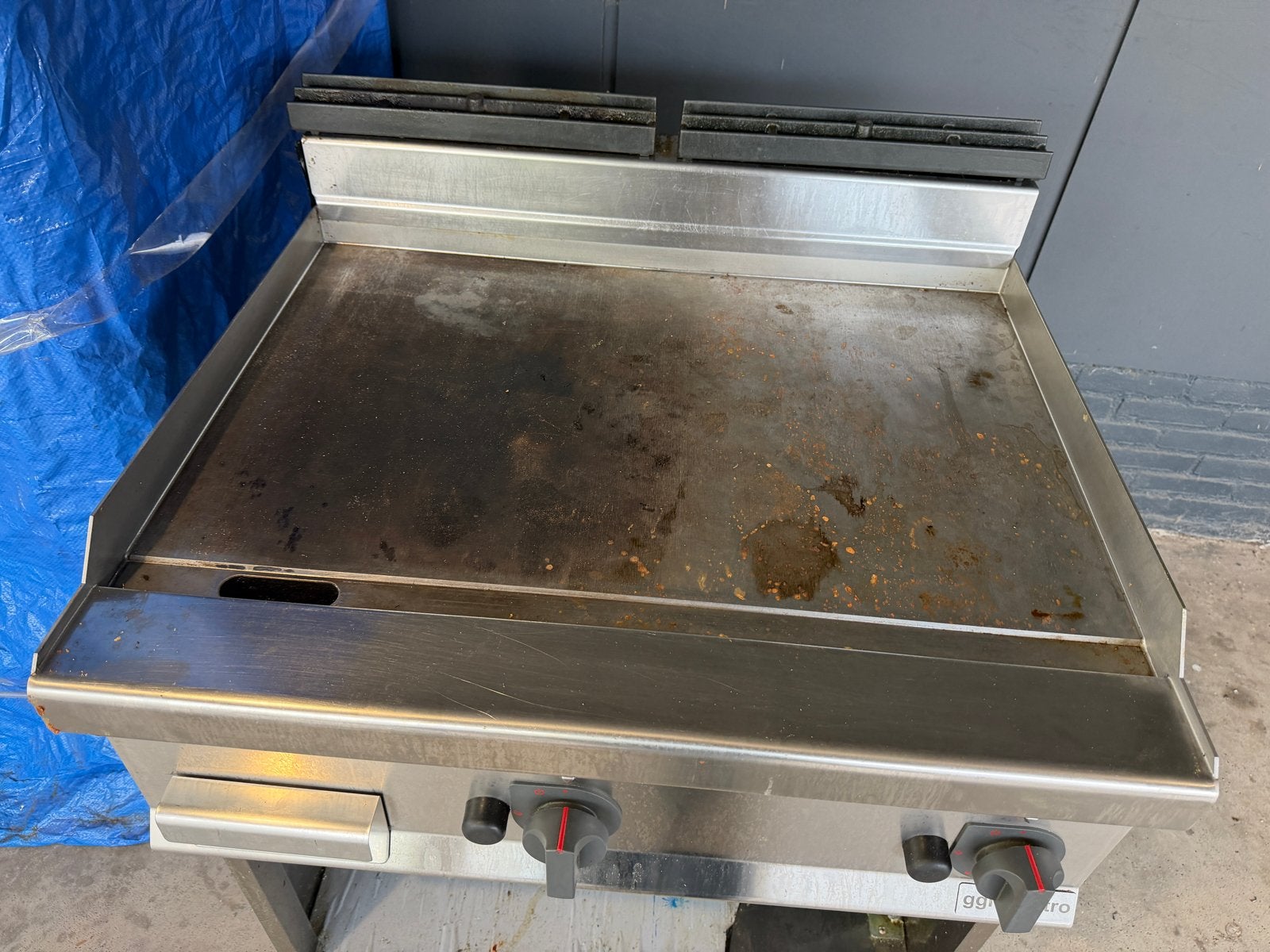GGM Gastro Gas Grilplaat 80 cm breed - 1 jaar gebruikt, Ophalen, Gebruikt, Fornuis, Frituur en Grillen