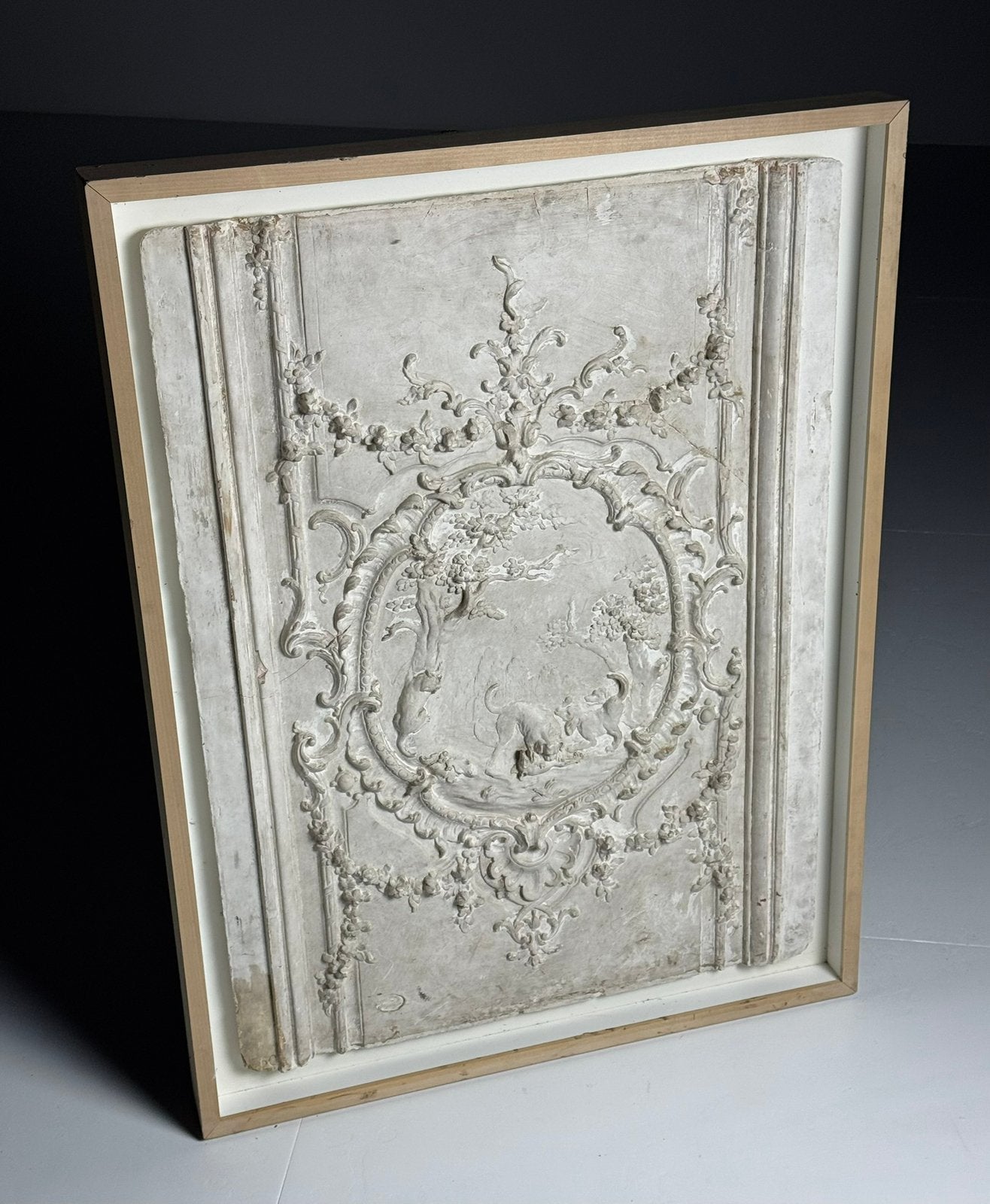 Gips plafond ornament in lijst wand decoratie, Antiek en Kunst, Ophalen of Verzenden