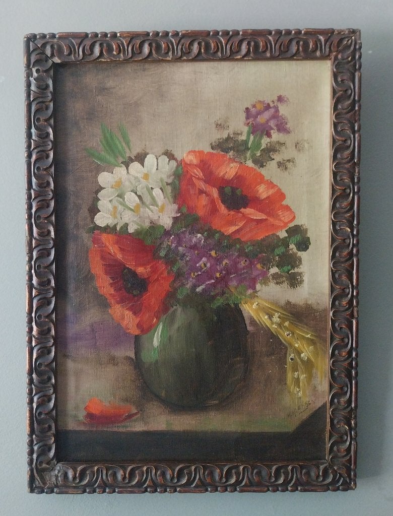 Herman Hiensch (1912 - 1968) - Bloemen - 1950, Antiek en Kunst, Ophalen of Verzenden