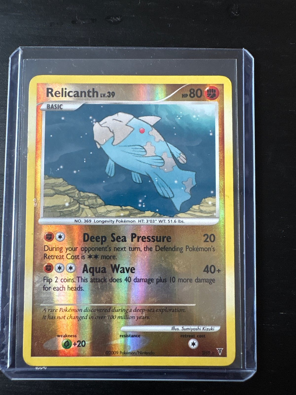 Relicanth Lv.39 Pokemon Kaart - Holo Foil, Ophalen, Zo goed als nieuw, Losse kaart, Foil