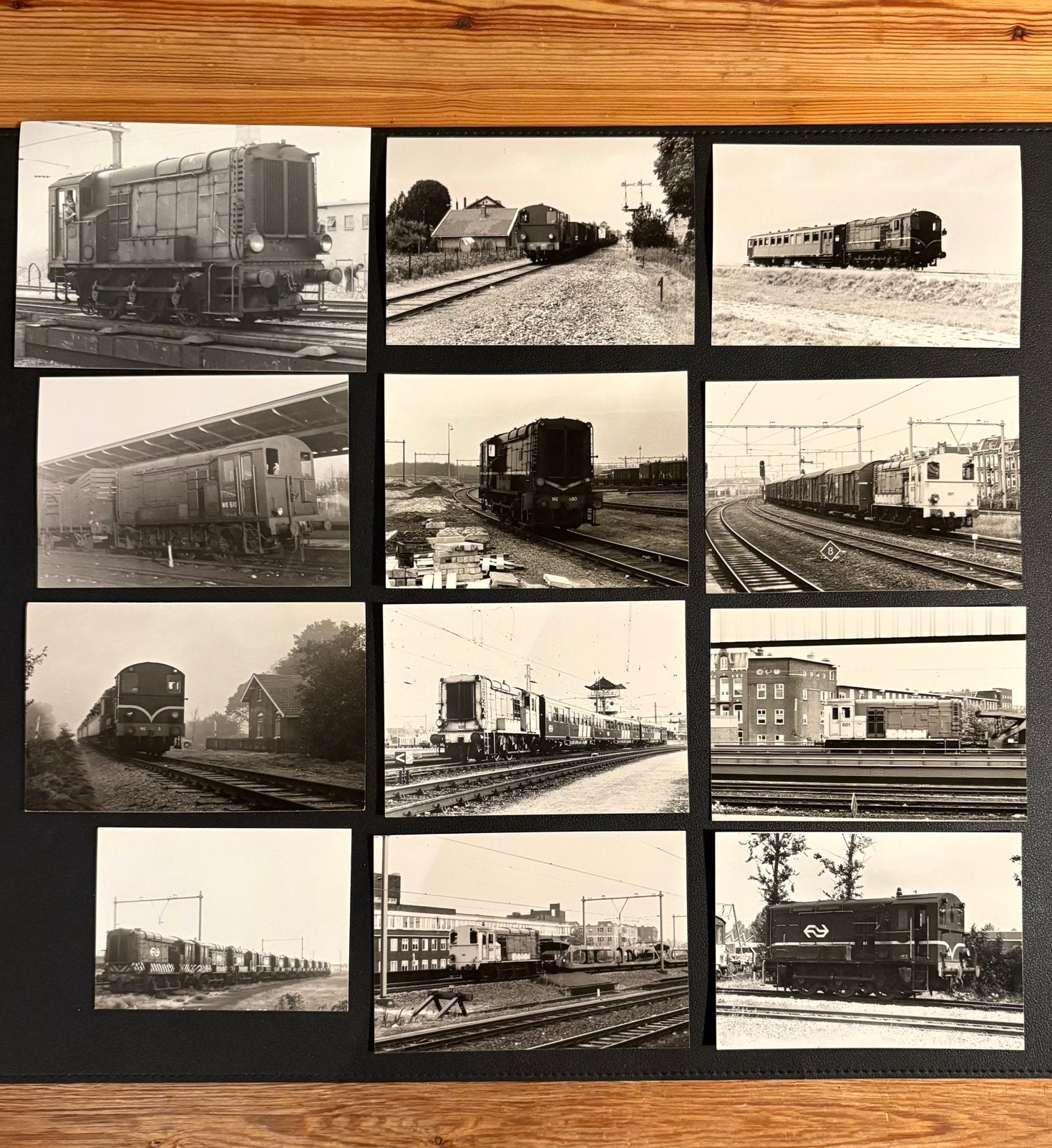 12 foto’s diesellocomotieven NS-serie 500/600 (jaren 60/70), Verzamelen, Spoorwegen en Tramwegen, Ophalen of Verzenden, Gebruikt