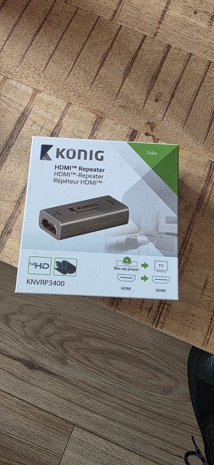 Nieuwe König HDMI Repeater KNVRP3400 Full HD 3D, Ophalen of Verzenden, Nieuw, Overige kabels