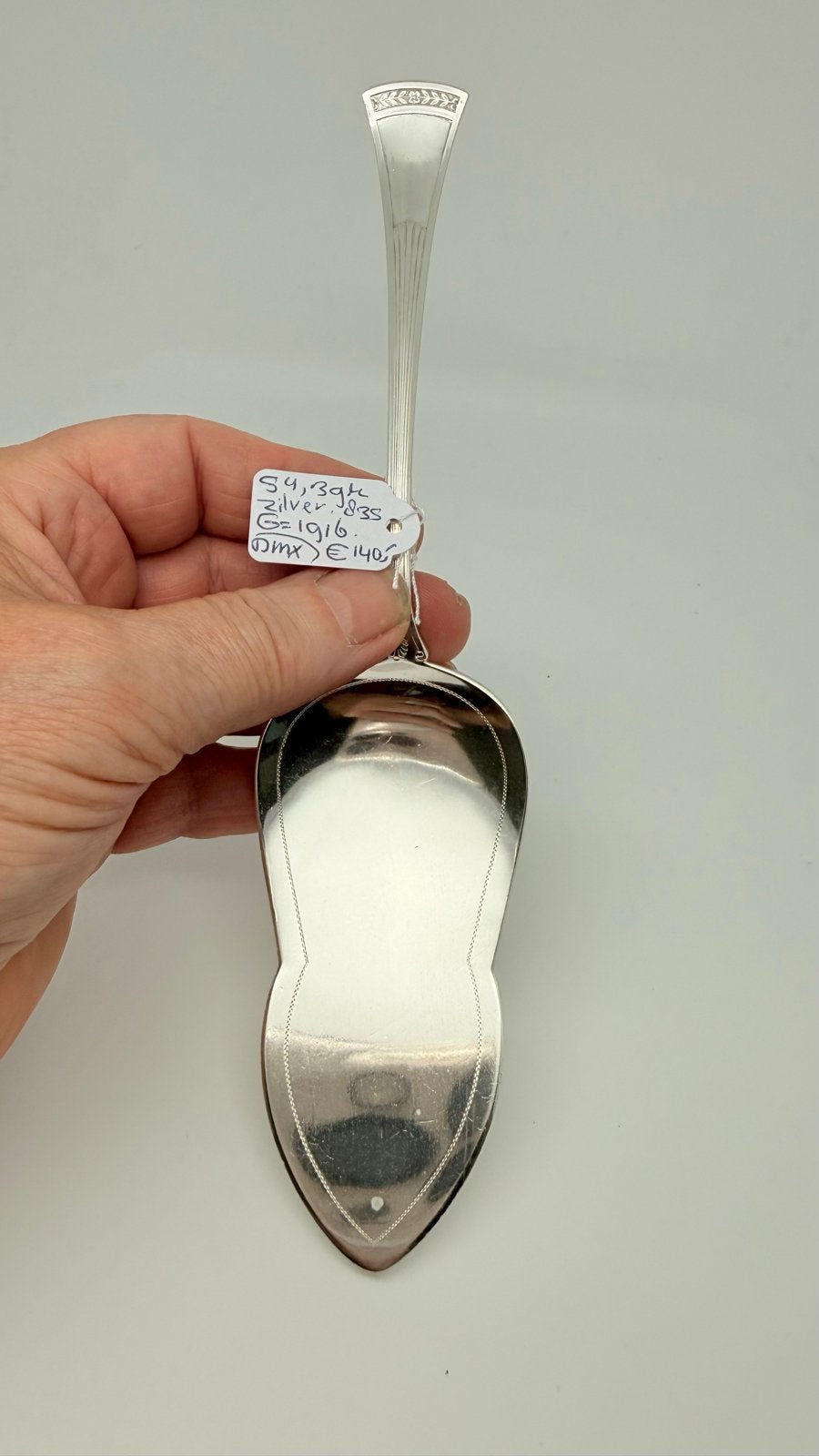 Zilveren taartschep uit 1916 - 835 zilver- lengte: 21,1 cm., Antiek en Kunst, Antiek | Goud en Zilver, Verzenden, Zilver