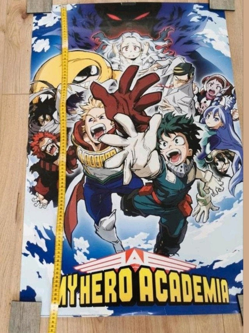 Poster my hero academia (gratis), Ophalen of Verzenden, Gebruikt, A1 t/m A3