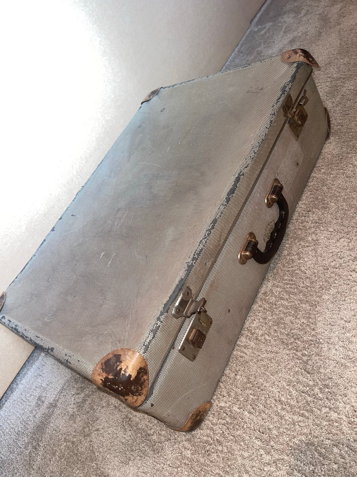 Vintage Koffer - Brocante Antieke Reiskoffer, Antiek en Kunst, Ophalen